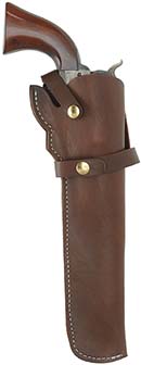 Holster, modern hunting style,
9" barrel, brown leather,
fits Colt Walker or Dragoon revolvers